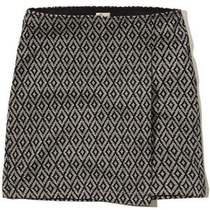 Wrap Front Printed Mini Skirt